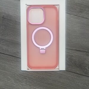 Pink Phone Case with Ring Holder